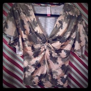 Pink and Green blouse